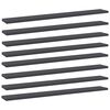 vidaXL B&uuml;cherregal-Bretter 8 Stk. Grau 80x10x1,5 cm Holzwerkstoff