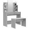 vidaXL Schminktisch-Set Grau Sonoma 96x40x142 cm
