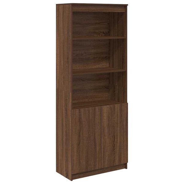 vidaXL Highboard Braun Eichen-Optik 70x35x180 cm Holzwerkstoff