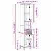 vidaXL Badezimmerschrank mit Schubladen Beton Grau 31,5 x 33 x 190 cm