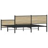 vidaXL Metallbett ohne Matratze Sonoma-Eiche 193x203 cm