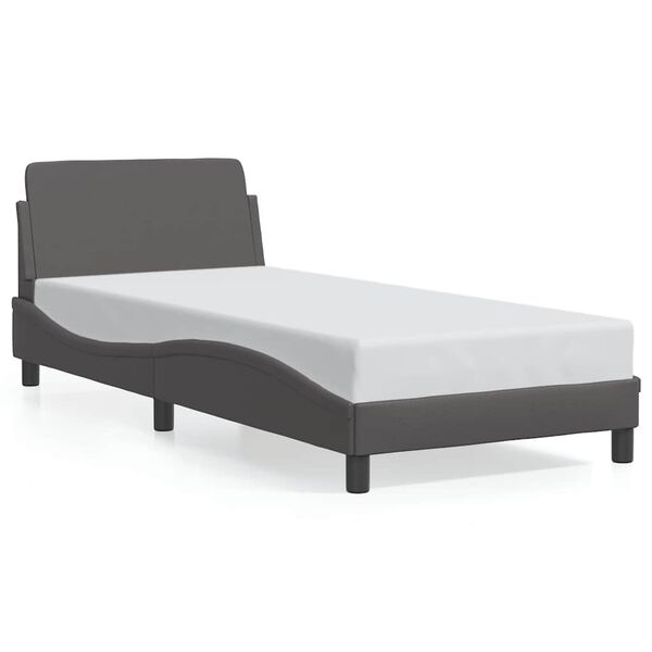 vidaXL Bettgestell "Dover" Grau 80x200 cm Kunstleder