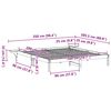 vidaXL Bettrahmen Natur 200 x 200 cm Massives Kiefernholz