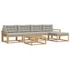 vidaXL Outdoor-Sofagarnitur 6 stk. Wei&szlig; und Hellgrau Polyester
