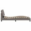 vidaXL Bettgestell ohne Matratze Taupe 90x190 cm Stoff