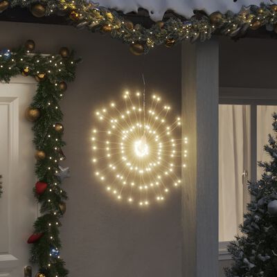 vidaXL Weihnachtsbeleuchtung Feuerwerk 140 LEDs Warmweiß 17 cm