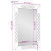 vidaXL Badezimmer Spiegel mit Spiegel Wei&szlig; 70 x 50 x 2,5 cm
