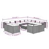 vidaXL 13-tlg. Garten-Lounge-Set mit Kissen Braun Poly Rattan