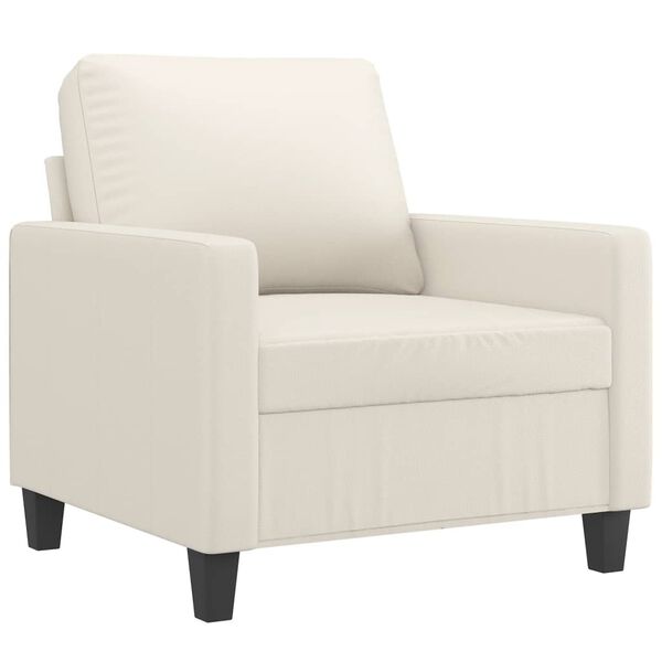 vidaXL Sessel Creme 60 cm Kunstleder