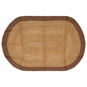 vidaXL Bereichsteppich Grau 100 x 152 cm Jute