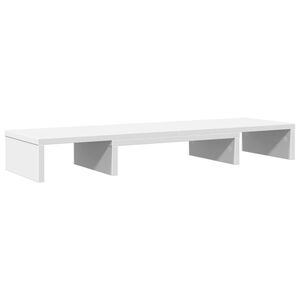vidaXL Monitorst&auml;nder Verstellbar Wei&szlig; 80x24x10,5 cm Holzwerkstoff