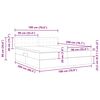 vidaXL Bett mit LED-Lichtleisten Dunkelblau 180 x 200 cm Samt