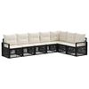 vidaXL Gartensofa-set 7 pcs Schwarz Poly-Rattan
