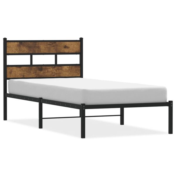 vidaXL Metallbett ohne Matratze R&auml;uchereiche 90x190 cm