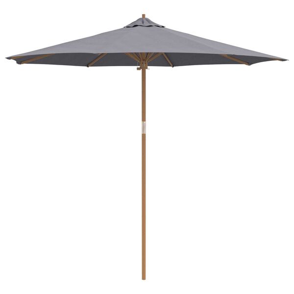 vidaXL Garten-Sonnenschirm Dunkelgrau &Oslash; 270 x 260 cm Bambus