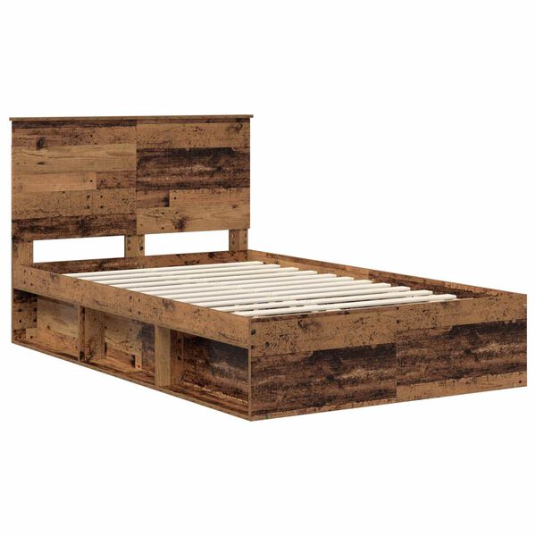 vidaXL Bettrahmen Altholz 120 x 200 cm Massives Kiefernholz