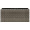 vidaXL Pflanzk&uuml;bel mit 2 T&ouml;pfen 2 Stk. Grau 72x30x32 cm Poly Rattan