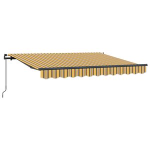 vidaXL Einziehbare Markise Gelb und Grau 250 x 200 cm Stoff