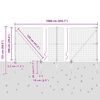 vidaXL Zaun mit Pfosten Grau 1 x 10 m Stahl