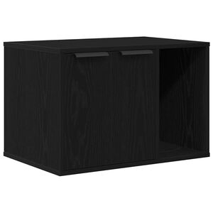 vidaXL Katzentoilettengeh&auml;use Schwarze Eiche 60 x 40 x 40 cm Holzwerkstoff
