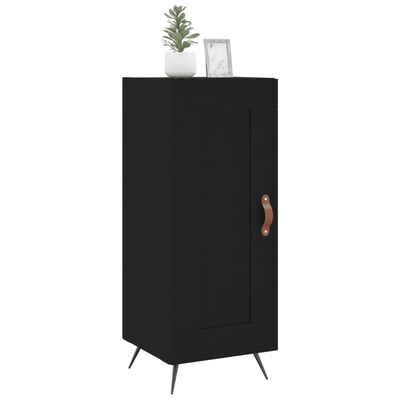 vidaXL Sideboard Schwarz 34,5x34x90 cm Holzwerkstoff