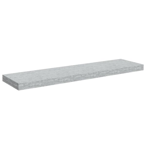 vidaXL Schweberegal Betongrau 90x23,5x3,8 cm MDF