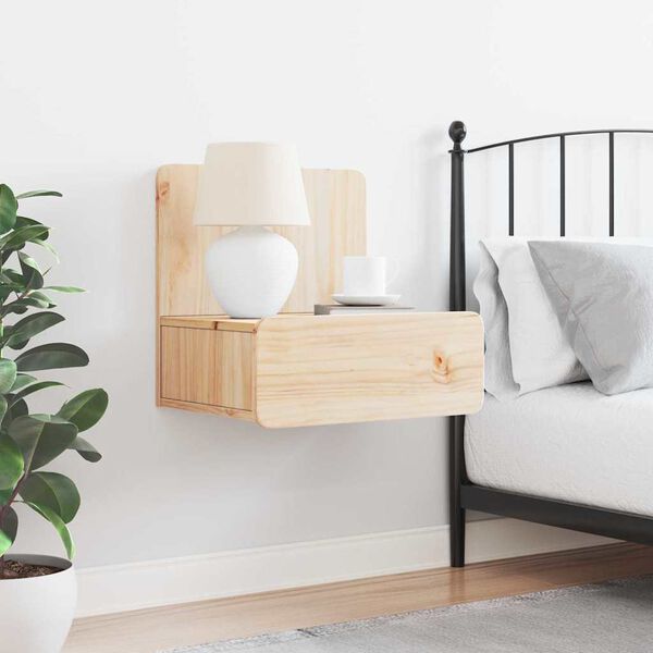 vidaXL Nachttisch Braun 44 x 32,5 x 40 cm Massivholz Kiefer