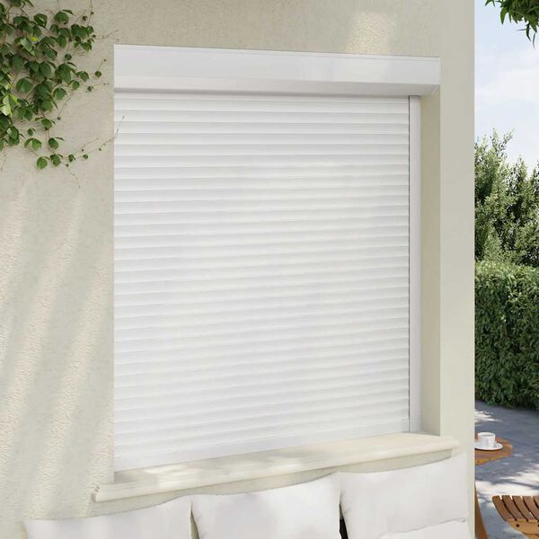 vidaXL Rollladen Aluminium 130x140 cm Wei&szlig;