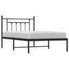 vidaXL Bettgestell mit Kopfteil Metall Schwarz 107x203 cm