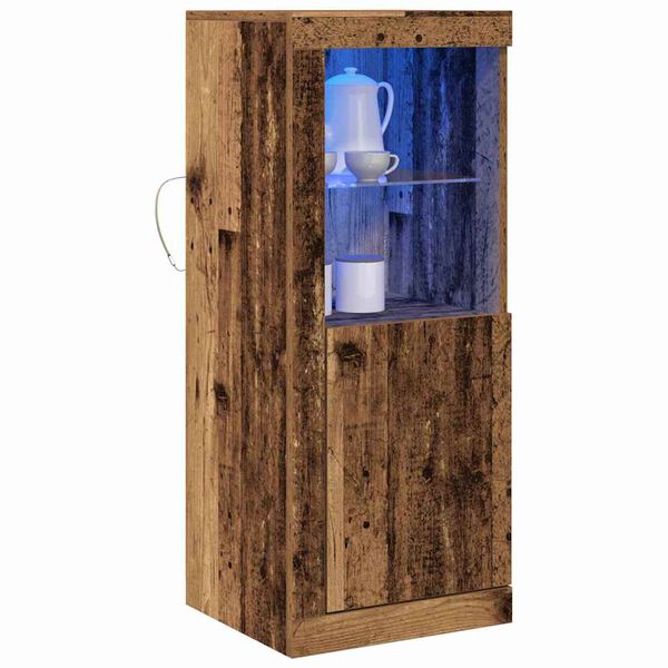 vidaXL LED-Sideboard Braun 41 x 37 x 100 cm Holzwerkstoff