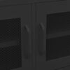 vidaXL TV-Schrank Schwarz 105x35x50 cm Stahl