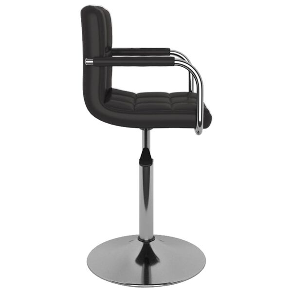 vidaXL Esszimmerst&uuml;hle 6 Stk. Drehbar Schwarz Kunstleder