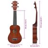 vidaXL Sopran Ukulele Set f&uuml;r Kinder mit Tasche Dunkles Holz 23"