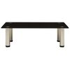 vidaXL TV-Tisch 60x35x17 cm Schwarz Hartglas