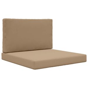 vidaXL Sofakissen f&uuml;r drau&szlig;en Polyester Taupe 80 x 80 cm