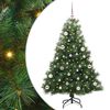 vidaXL K&uuml;nstlicher Weihnachtsbaum mit 150 LEDs Gr&uuml;n 150 cm PE und PVC
