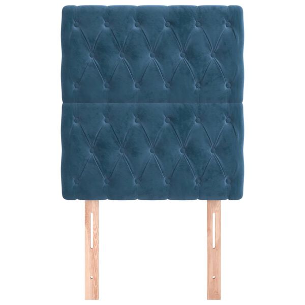 vidaXL Kopfteil Dunkelblau 80x7x118/128 cm Samt