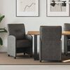 vidaXL Esszimmerst&uuml;hle mit Rollen 2 pcs Schwarz 57 x 67 x 95 cm