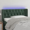 vidaXL LED Kopfteil Dunkelgr&uuml;n 93x16x78/88 cm Samt