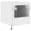 vidaXL TV-Wandschr&auml;nke mit LED-Leuchten 2 Stk. Wei&szlig; 30,5x35x30 cm