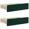vidaXL Tagesbett Ausziehbar mit Schubladen Dunkelgr&uuml;n 90x200 cm Samt