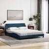 vidaXL Bett mit Matratze "Dover" Blau 160x200 cm Stoff