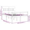 vidaXL Seniorenbett mit Kopfteil 140x190 cm Wei&szlig; Massivholz