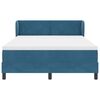 vidaXL Boxspringbett mit Matratze Dunkelblau 140 x 200 cm Samt