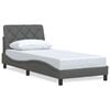 vidaXL Bettgestell ohne Matratze Dunkelgrau 80x200 cm Stoff