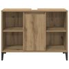 vidaXL Badezimmerm&ouml;bel-Set mit Regal 3 pcs Artisan-Eiche Holzwerkstoff