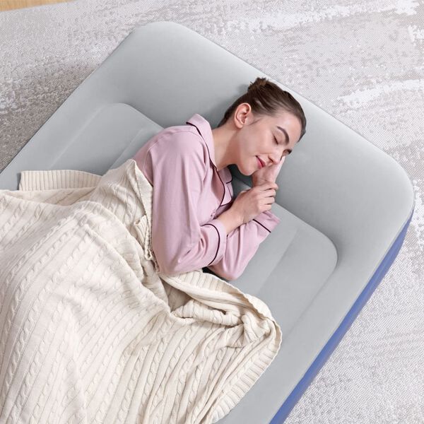 Bestway Luftbett Tritech 1 Person 191x97x46 cm Blau und Grau