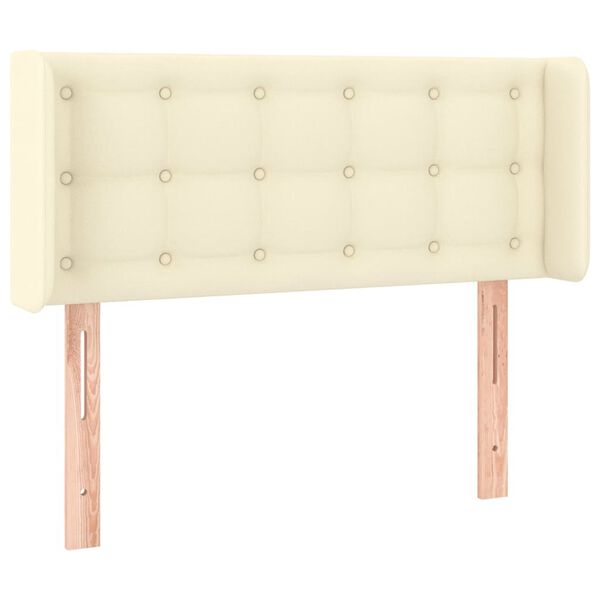 vidaXL Kopfteil mit Ohren Creme 93x16x78/88 cm Kunstleder
