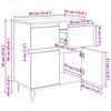vidaXL Sideboard Altholz 60 x 35 x 70 cm Verbundholz und Eisen