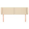 vidaXL Kopfteil mit Ohren Creme 147x23x78/88 cm Stoff